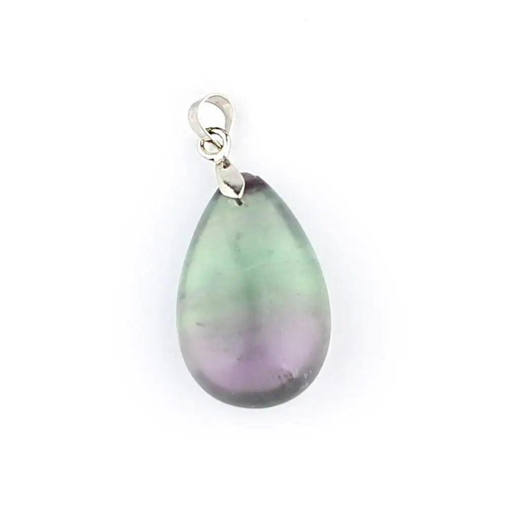 Assorted Natural Stone Water Drop Pendants Pendulum Crystal Fluorite Opalite obsidian Chakra Healing Reiki Beads