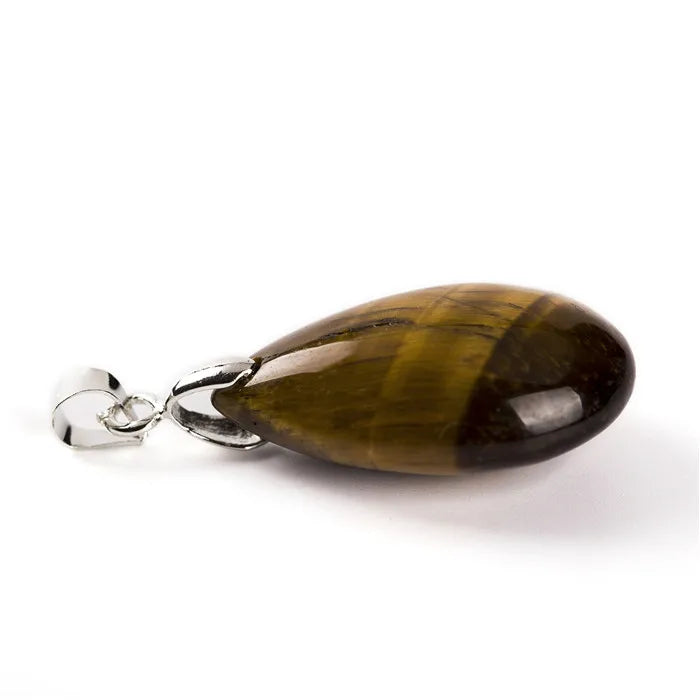Assorted Natural Stone Water Drop Pendants Pendulum Crystal Fluorite Opalite obsidian Chakra Healing Reiki Beads