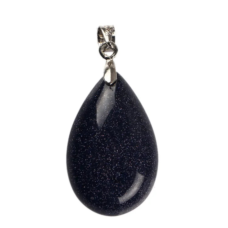 Assorted Natural Stone Water Drop Pendants Pendulum Crystal Fluorite Opalite obsidian Chakra Healing Reiki Beads