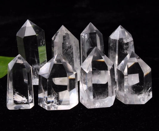 6Pcs Large Clear Lemurian Seed Quartz Natural Point Crystal Rough Healing