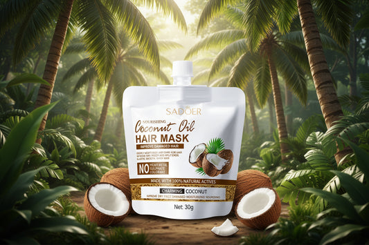 Magical Coconut oil Hair Mask Instant Repair Soft Smooth Shiny Moisturize Nourishing Hair Care Treatment for Damaged Frizzy Hair