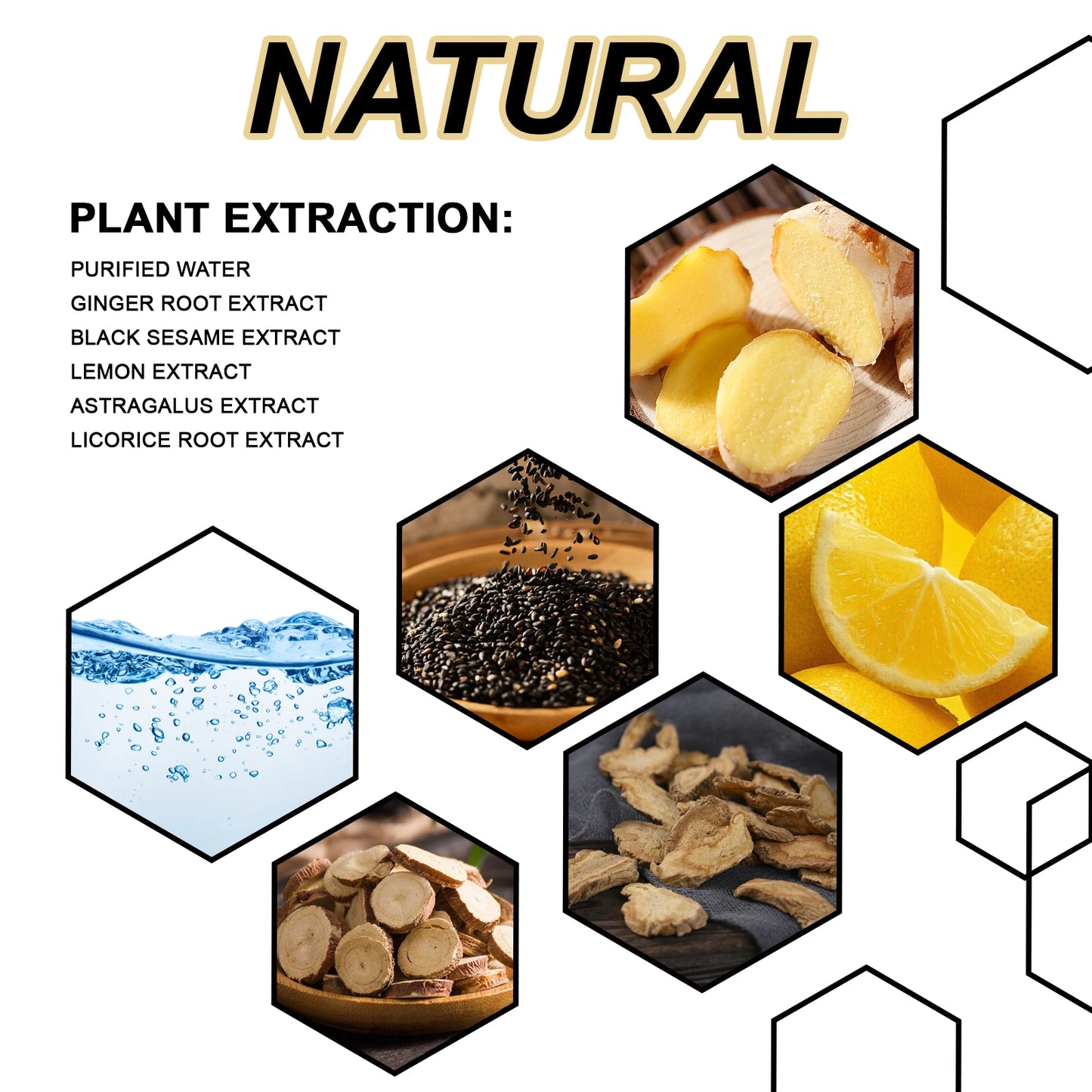 Natural Plant Extract Shampoo 100ml Improve Hair Growth Root Nourishment Scalp Care Gentle Cleansing Suitable for All Hair Types